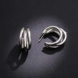 Orecchini Geometrici a Strati per Donne, Gioielli Pendenti Moderni e Vistosi - Product Image 6