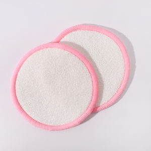 Gran oferta, almohadillas desmaquillantes reutilizables de rizo de bambú suave redondo, juego de bolsas de algodón, toallita de bambú lavable para niñas - Product Image 4