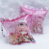 Breloques personnalisées en acrylique imprimées UV pour sacs de bonbons, porte-clés gonflables en plastique à l'effigie de dessins animés et d'anime