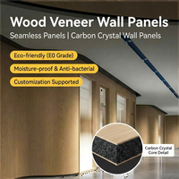 Panel de Pared de Madera y Plástico Compuesto (WPC), Impermeable, Ignífugo, con Textura de Madera, para Decoración de Paredes de Vestíbulos de Hoteles, Pasillos y Apartamentos