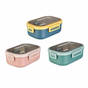 850ml Insulated Stainless Steel 304 Food Grade Double-layer Portable <b>Compartments</b> for Students and Work Bento <b>Lunch</b> <b>Box</b> - Product Image 1