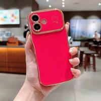 Coque de téléphone antichoc en TPU électroplaqué pour filles, couleur unie, accessoire de mode, pour S25Ultra S24Plus – Meilleures ventes