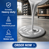 Peinture liquide époxy décorative effet marbre pour sols, revêtement résistant à l'usure, facile à nettoyer, application au pinceau pour bureaux et centres commerciaux