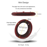 Cafe bar posavasos paginación zumbador logotipo gratis 10 vibrador impermeable inalámbrico beepers invitado cola sistema de llamada buscapersonas restaurante