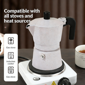 Cafetière à expresso portable Kingze, style italien classique, 2 tasses, en aluminium écologique, type <span class=keywords><strong>Moka</strong></span> - Product Image 5