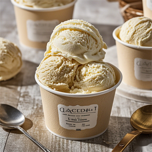 4oz 5oz 10oz <b>Disposable</b> Paper <b>Cups</b> for Ice Cream & Frozen Yogurt Custom Logo Single Wall for Ice Cream Shops - Product Image 3