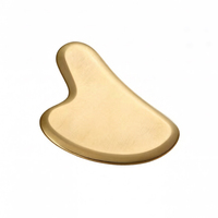 Masseur Gua Sha en laiton avec logo personnalisé, outil de raclage métallique multi-usage pour le soin et la relaxation de la peau
