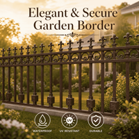Clôture de jardin en métal thermolaqué anti-escalade et coupe-vent, sur mesure, pour l'Europe et l'Australie, matériau de construction paysager