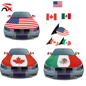 Couvre-rétroviseur de <span class=keywords><strong>voiture</strong></span> élastique personnalisé avec drapeaux des États-Unis, du Canada et du Mexique pour la Coupe de football 2026 – Décoration de rétroviseur de <span class=keywords><strong>voiture</strong></span> - Product Image 6
