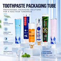 Tube de dentifrice en aluminium-plastique avec bouchon à vis, couleur personnalisée, logo sur mesure, style de marque ton sur ton