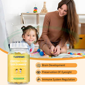 Ausreson OEM Vegan OEM <span class=keywords><strong>Omega</strong></span> <span class=keywords><strong>3</strong></span> 6 9 + <span class=keywords><strong>DHA</strong></span> Gomitas Suplementos Aceite de semilla de Chía y algas <span class=keywords><strong>DHA</strong></span> <span class=keywords><strong>omega</strong></span> <span class=keywords><strong>3</strong></span> Gomitas para adultos y niños - Product Image 2