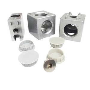 Aluminum Alloy Square Tube Connectors 2020 3030 4040 Die Casting For Industrial Profiles - Product Image 1