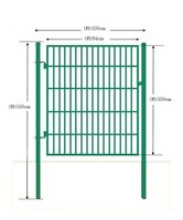 Porte de jardin PRIME, porte en métal, porte en treillis de remorque Style européen Porte de jardin décorative enduite de poudre galvanisée facile à assembler