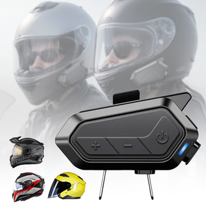 Auriculares Inalámbricos para Casco de Motocicleta V1, Compatibles con 24 Personas, Intercomunicador Inalámbrico DMC para Grupos de Marcas Diversas, con Radio FM - Product Image 1