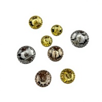 Botones Personalizados con Logotipos, Sostenibles, de Aleación de Zinc, Libres de Níquel, de 18 mm y 15 mm, Origen Zhejiang, Muestra en 7 Días