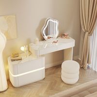 Table de maquillage en ardoise de luxe table de maquillage simple et moderne pour la maison armoire de rangement réseau pour chambre à coucher tablette de maquillage intégrée usine