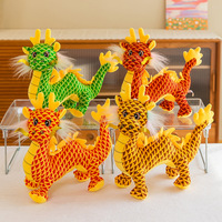 Mascotte du Nouvel An mignonne et réaliste, jouet en peluche Dragon avec rembourrage en coton PP, 30 cm, unisexe, animal en peluche chinois anti-stress, lavable