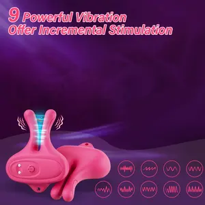 Draagbare clip-on clitoris- en tepelstimulator voor vrouwen, 9-frequentie vibrerende borst- en borst-g-spot massager toys - Product Image 2