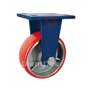 100mm 125mm 150mm 200mm 250mm 300mm Eisenkern-PU-Rollen Positions verriegelung Super Heavy Duty <span class=keywords><strong>Caster</strong></span> Wheel - Product Image 5