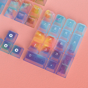 Venta al por mayor Cross-Border Magic Fog Kai Zhou Keycap Set 119 PC Teclas transparentes Pequeño Juego completo para teclado mecánico - Product Image 3