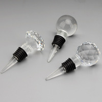 Bouchon de bouteille de vin en cristal, design boule de diamant facettée, bouchon réutilisable pour vin rouge, champagne, cadeaux de mariage et de bar