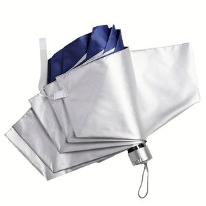 Paraguas Plegable Compacto de 3 Secciones con Recubrimiento Plateado, Anti-UV, para Viajes al Aire Libre, con Logotipo Personalizado, para Regalo, Venta al Por Mayor - Product Image 2