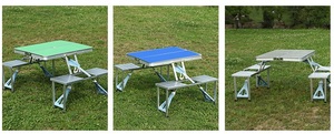 Taille personnalisée et Mobilier D'extérieur <span class=keywords><strong>table</strong></span> Pliable nouveau design Pliant En Pique-Nique de Camping Avec 4 Sièges - Product Image 5