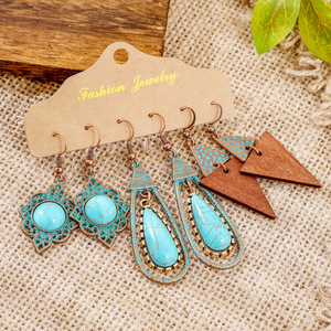 Bohemian Fashion Earrings Set Alloy Antique <b>Bronze</b> Plated Tassel <b>Drop</b> Women's Party Jewelry - Product Image 2