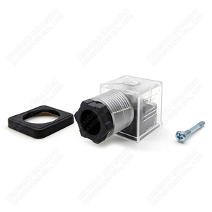DIN 43650 18mm 2P + E 3P + E IP65 MPM透明ソレノイドバルブコネクタLED AC/DC付き - Product Image 1