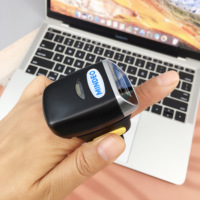 Lecteur de codes-barres portable sans fil ergonomique Mindeo CR40-2D, mini-scanner annulaire, lecture de codes QR et PDF417, lecteur portable USB, stockage, IP50, portée 30m, 4