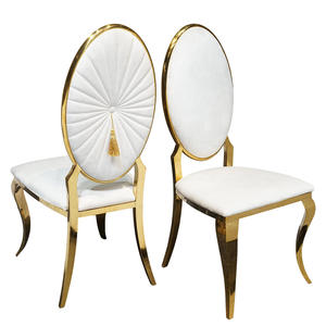 Chaises de salle à manger en acier inoxydable pour événements Mariages Fêtes-pour hôtels Banquets Restaurants Chaise de mariage en plastique - Product Image 2