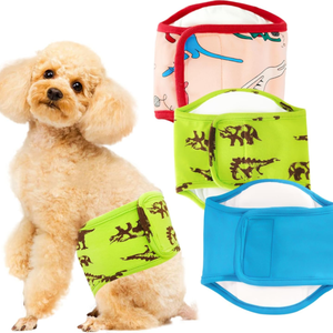 WL Lot de 3 bandes de ventre douces et confortables pour chiens mâles Couches pour chiens lavables et réutilisables Enveloppes d'incontinence à haute absorption et anti-fuite - Product Image 1