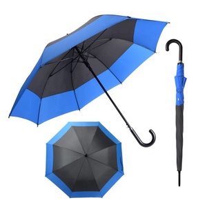 Promotional Branded Sunny Kinte <b>Wind</b> <b>Proof</b> Custom Logo 190T Pongee Metal Manual Golf Stick <b>Umbrella</b> Fabric Straight <b>Umbrellas</b> - Product Image 1