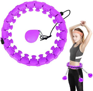 Aro de entrenamiento para cintura y abdomen <span class=keywords><strong>2</strong></span> <span class=keywords><strong>en</strong></span> <span class=keywords><strong>1</strong></span>, aros ajustables para pérdida de peso, 24 nudos desmontables para adultos y mujeres - Product Image 1