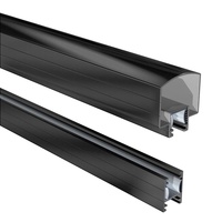 Système de clôture en aluminium moderne pour villa, balcon, escalier, terrasse, garde-corps extérieur de sécurité en verre trempé, revêtement en poudre