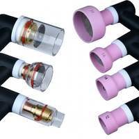 Kit de buses à lentille de gaz TIG 4 coupelles tailles 12, 14, 16, 24 en céramique d'alumine pour WP-17, WP-18, WP-26