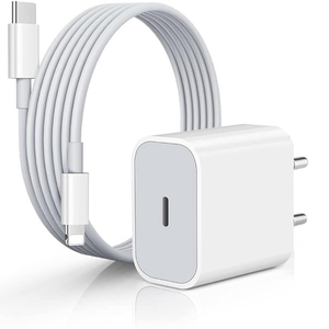 Adaptador de cargador de pared blanco nieve 20W estándar enchufe de la India para Apple <span class=keywords><strong>iPhone</strong></span> Samsung Galaxy Oneplus Redme - Product Image 1
