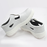 Sandal Kerja Anti-Smash ESD Cleanroom Bernapas untuk Musim Panas, Sepatu Safety Steel Toe PU Anti-Static untuk Perlindungan Kerja