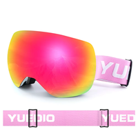 Lunettes de neige pour adultes avec logo personnalisé OEM ODM |   Miroir sans cadre double couche anti-buée avec revêtement intégral et sangle élastique antidérapante – Vente en gros