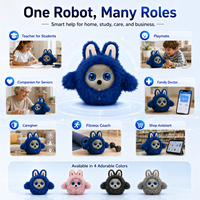 Robot de bureau IA Xkoen XkoenPro en peluche avec chat multilingue, animation des yeux et interaction vocale pour enfants, seniors et usage domestique