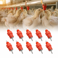 10 Pièces Abreuvoir à tétine pour poulets, Abreuvoir automatique pour volailles, Abreuvoir pour poulets, canards, cailles