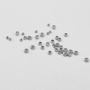 IP 18K Gold Plating End Beads Stainless Steel End Crimp Beads Round <b>Spacer</b> Stopper Beads for Bracelet Necklace Jewelry Making - Product Image 4
