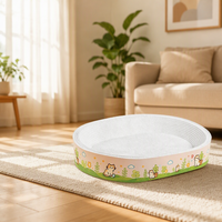 Lit grattoir pour chat en carton ondulé écologique, ovale, résistant à l'usure, pour animaux de compagnie, à intérieur