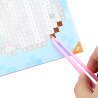 Ozean-Charakter-Themen Pixel-Bean-Sticker Notizbuch Kinder Lernbuch DIY Mosaik Bastelbuch