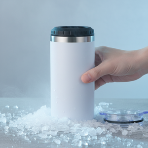 Vente en gros en stock, logo <span class=keywords><strong>personnalisé</strong></span>, refroidisseur de canettes en acier inoxydable 4 en 1, tasse à café à double paroi de 16 oz avec ouvre-bouteille - Product Image 2