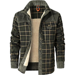 Outdoor <b>Jacket</b> Men's Warm <b>Flannel</b> Inner Thermal <b>Jacket</b> Fleece Lumber jack <b>Jacket</b> for Outdoor Activities - Product Image 1