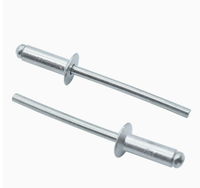 Remache ciego avellanado de extremo abierto (aluminio) Grado 10, zincado para montaje de muebles y gabinetes de chapa metálica