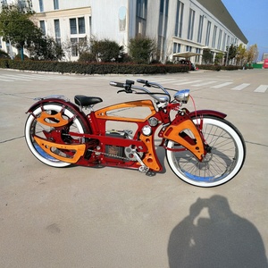 <span class=keywords><strong>Vélo</strong></span> <span class=keywords><strong>électrique</strong></span> rétro modifié à la main, <span class=keywords><strong>vélo</strong></span> de montagne élégant et décontracté pour les trajets quotidiens, avec moteur sans balais au lithium 36V, 3 vitesses - Product Image 2