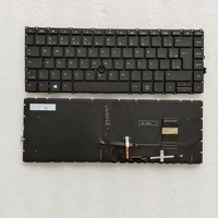 Clavier rétroéclairé avec disposition JP/SO/BR pour HP ELITEBOOK 840 845 745 G7 G8 Zbook14 G7 G8, couleur noire