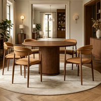 Chaise de salle à manger moderne personnalisée, nouveau design, cadre conique de luxe, acier tubulaire, bois massif, courbe en forme de croissant, chaise de salle à manger commerciale
